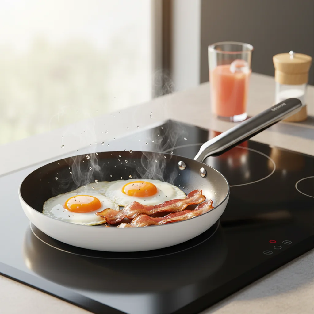 Factory direct sales environmentally friendly titanium ceramic coating easy to clean aluminum frying pan
