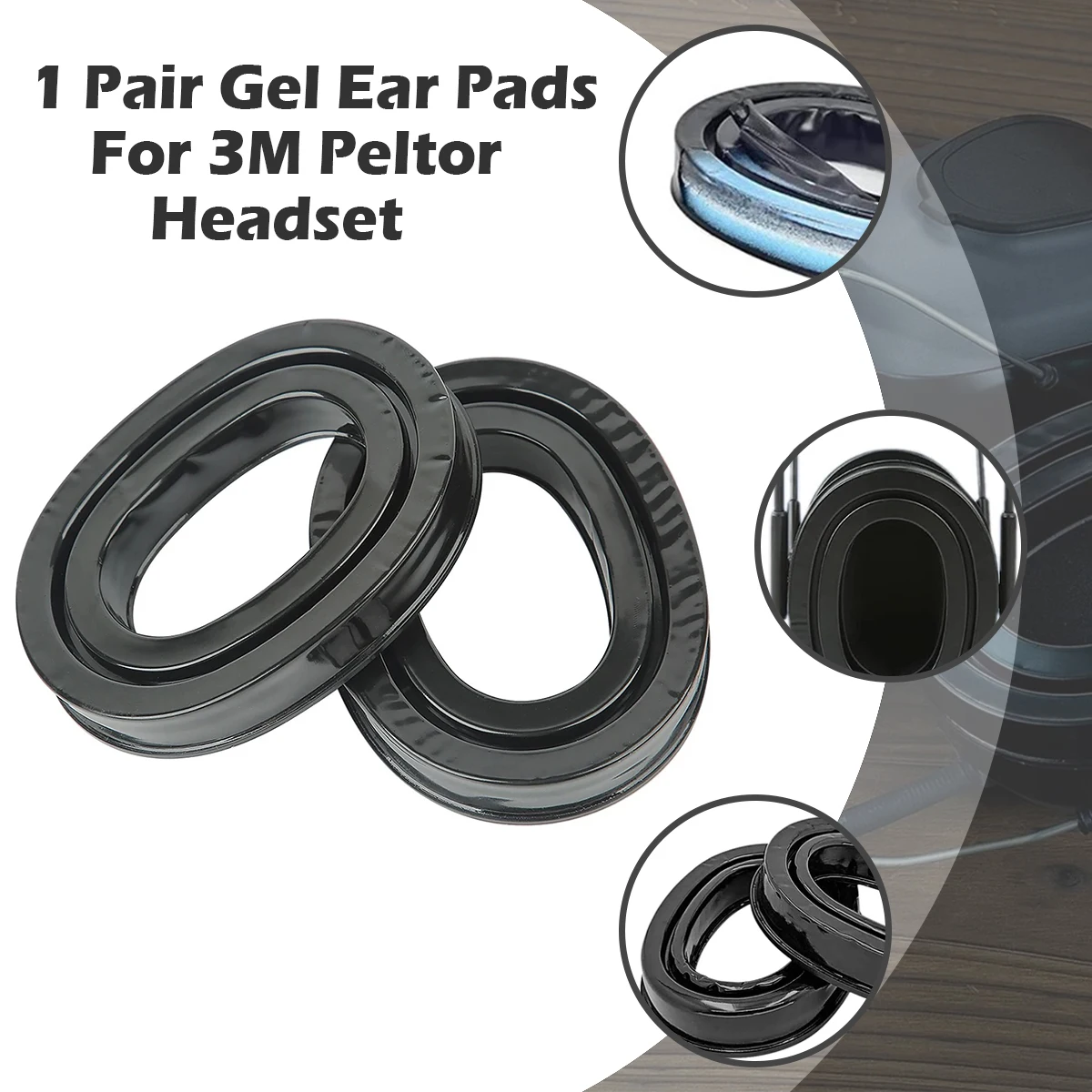 gel ear pads para tiro substituicao headphones tactical headconjunto acessorios par 3m panter earmuffs 01