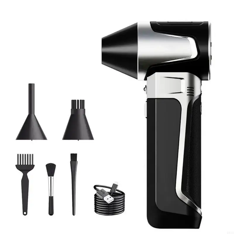 581E مروحة صغيرة محمولة 3 سرعات تعديل مروحة جيب مدمجة 2500 مللي أمبير مروحة صغيرة قابلة للشحن 130000 دورة في الدقيقة منفاخ هواء #2