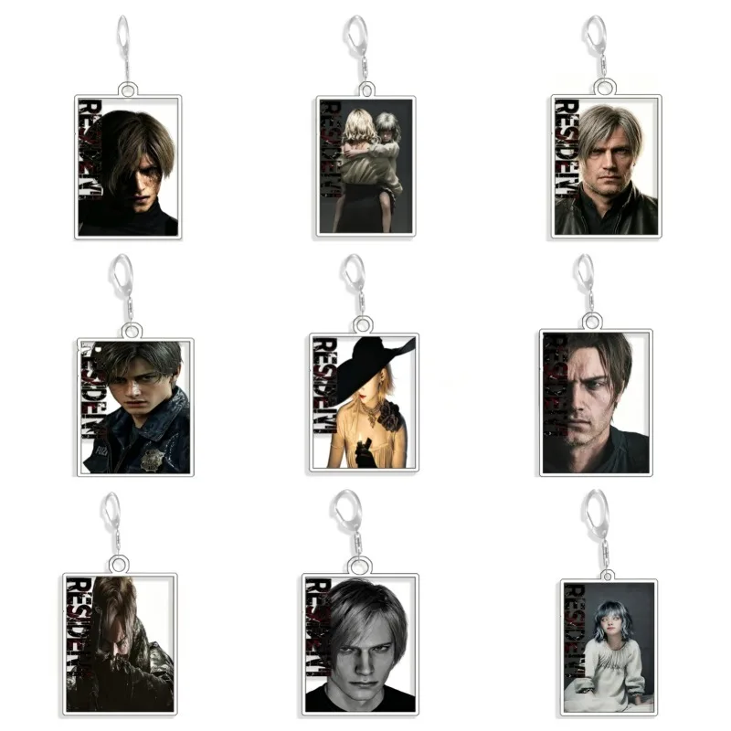 

Keychain for RE Requiem Leon S. Kennedy Jill Valentine Chris Redfield Ada Wong Acrylic Anime Cartoon DIY Collection Toys Gifts