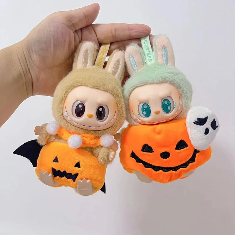 

Labubu 1/2 Gen Halloween Keychain: Bat & Pumpkin Outfit Set for Dolls - Cute Clothing Only (No Figure)