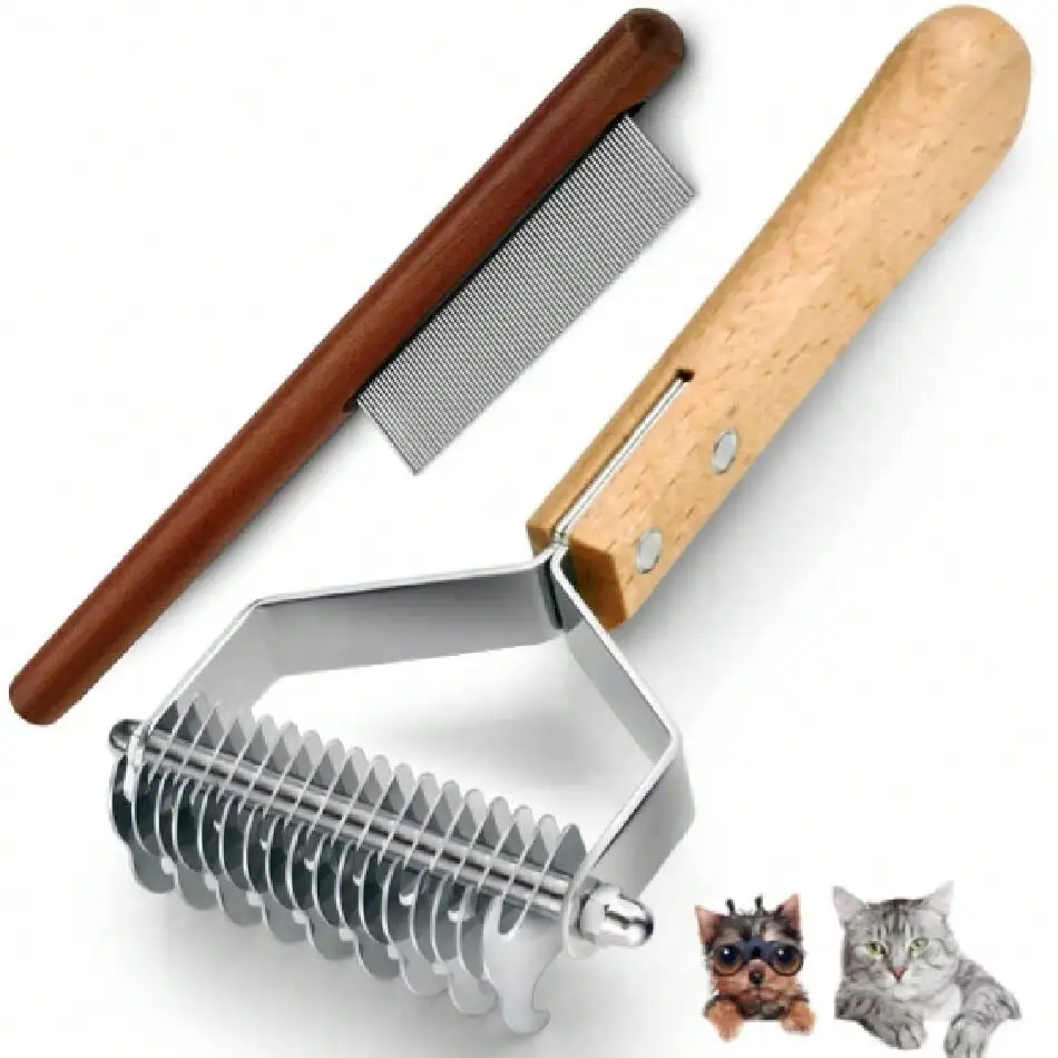 

Dog Brush For Shedding | Pet Hair Removal Tool, Cat Grooming Supplies, Deshedding Dog Brush | Combs For Cleaning & Grooming Short And Long Hair (4.3 Inch (M)),27766021