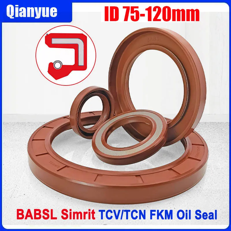 [1PCS] FKM TCV/TCN Oil Seal ID 75-120mm – High Temp 250°C Pressure Resistant Rotary Shaft Seal for Pumps/Motors