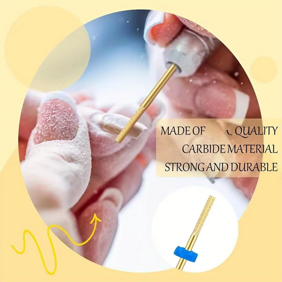 1/2PCS Zilver Goud Professionele Carbide Nail Boren Cuticle Bits Elektrische Cuticle Remover Voor Nail Cleaning Tool accessoires