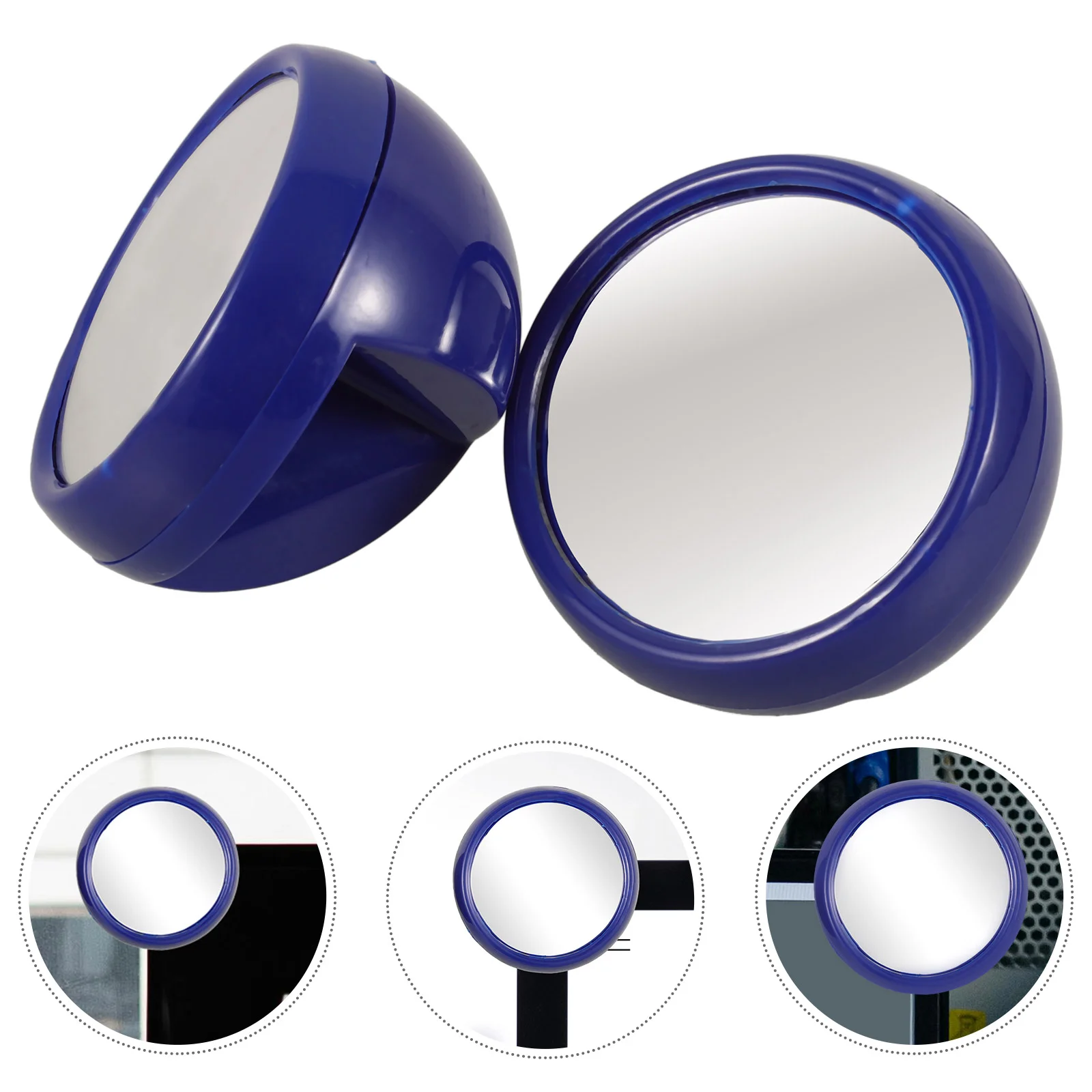 Rearview Mirror Computer Monitor See behind You Magnifier Blue Acrylic Lens Office