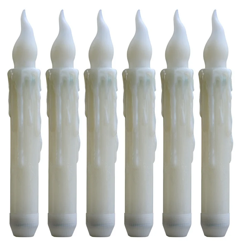 BAAG-LED Candle Lights 2 Buttons Remote Control Long Pole Electronic Simulation Candle Lights Warm White Flash Lights