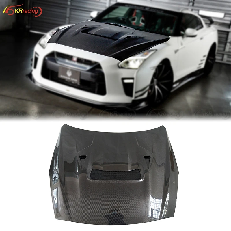 Vari Style Carbon Fiber Car Hood Bonnet For Nissan GTR R35 2017-2020