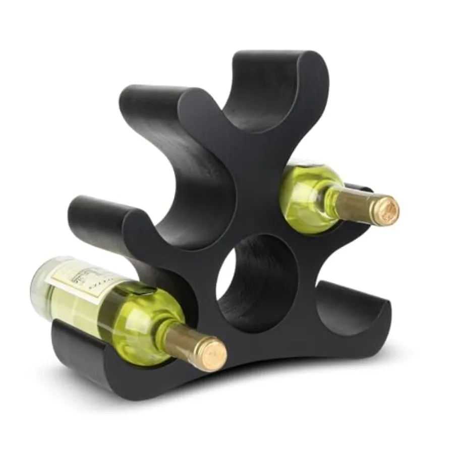 

Настольная подставка для вина - Деревянная подставка для 6 бутылок - Отдельно стоящая подставка для винных бутылок - Стеллаж для хранения вина для шкафа или кладовой