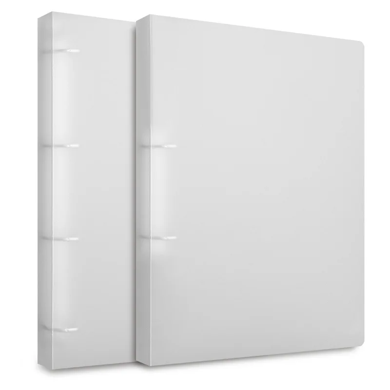 A4 File Folders Display Book 4Hole Ring Binder File Folders Transparent Color Waterproof Document Ring Binder Folder