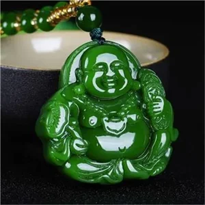 Yeşim, Yeşil, Çin Maitreya Buda Kolye Kolye Kadınlar için, Erkekler için, Muska, el Oyması, Charm Takı, Moda Aksesuarları, Hediyeler Kolye buda kafasının en iyi 10 satışı-no. 9