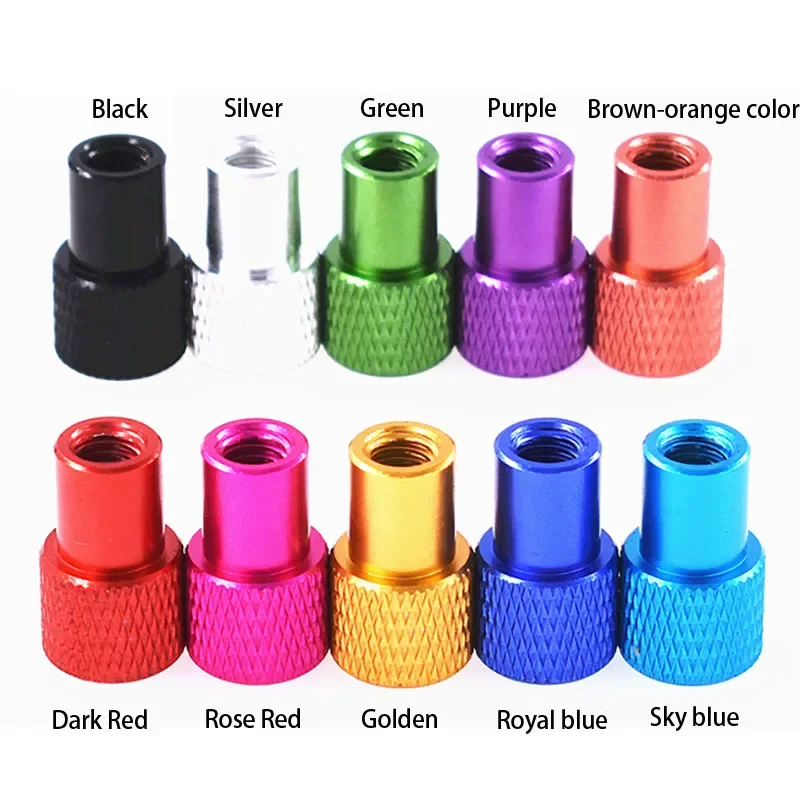 1PCS M3 M4 M5 M6 Aluminum alloy thumb nut Colorful aluminum alloy blind hole Hand tight flange nut Step knurled thumb nut
