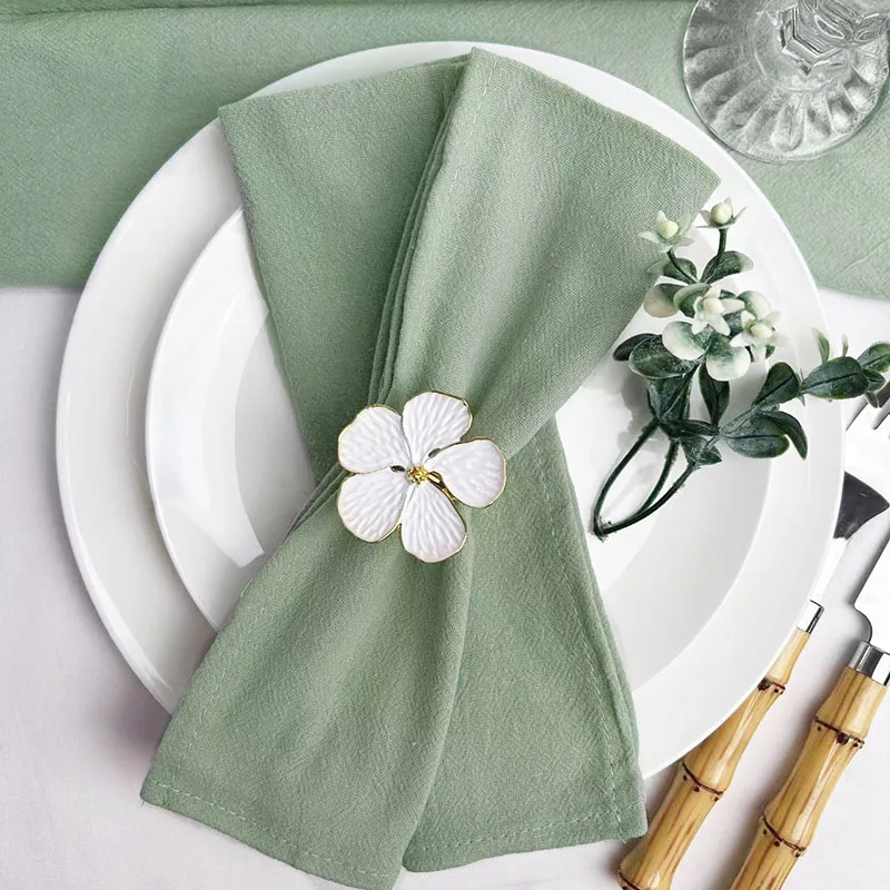 64Pcs Napkin Cloths Dark Green 30x45cm Cotton Fabric Serviette Kitchen Tea Table Towels For Farmhouse Wedding Decoration