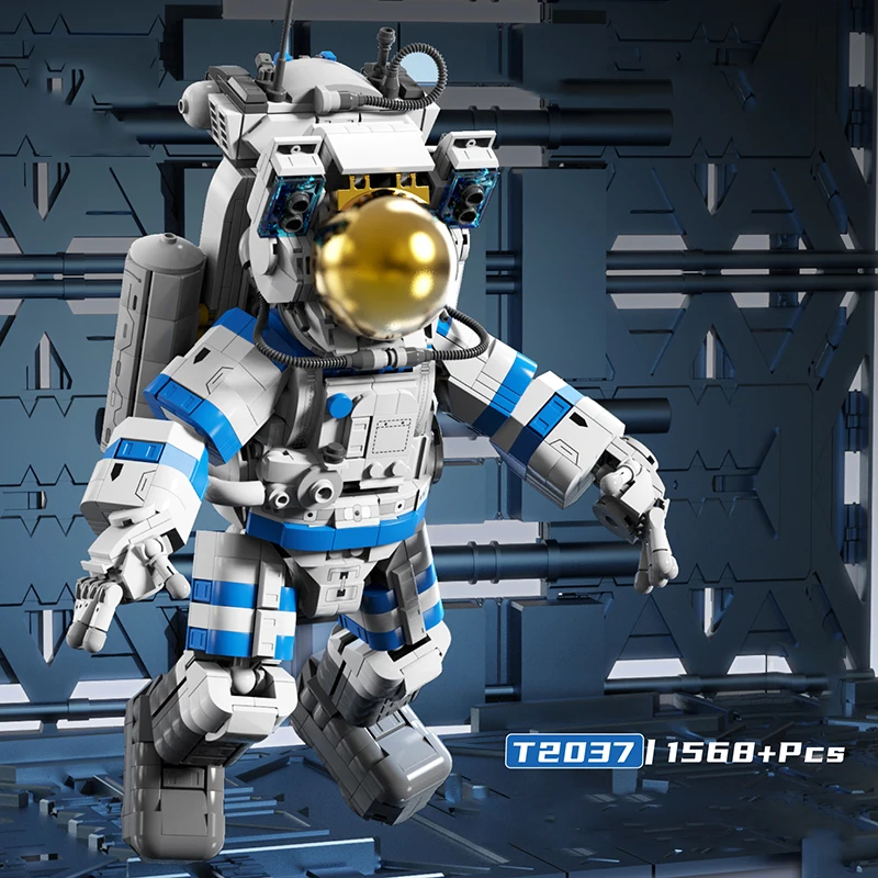1568 Uds. Juguetes de bloques de construcción de astronauta modelo explorador espacial montar rompecabezas ladrillos juegos de juguetes para chico adornos de escritorio regalos