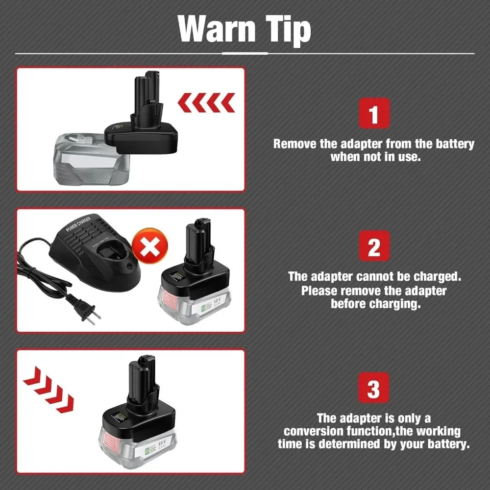 Pour Bosch 18V à 10.8V adaptateur de batterie pour Bosch 18V PBA Li-ion convertisseur de batterie pour Bosch 10.8V 12V outils électriques  1420