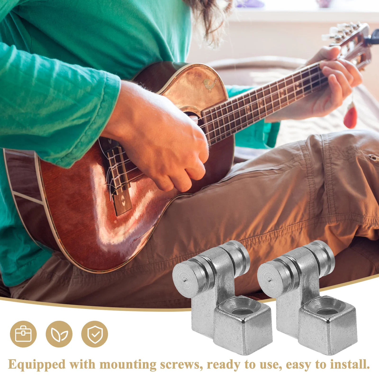 

2 Sets Electric Guitar String Tree Metal Retainer Bass Roller Guides Accessories Replacement Parts Musical Instruments Guitar