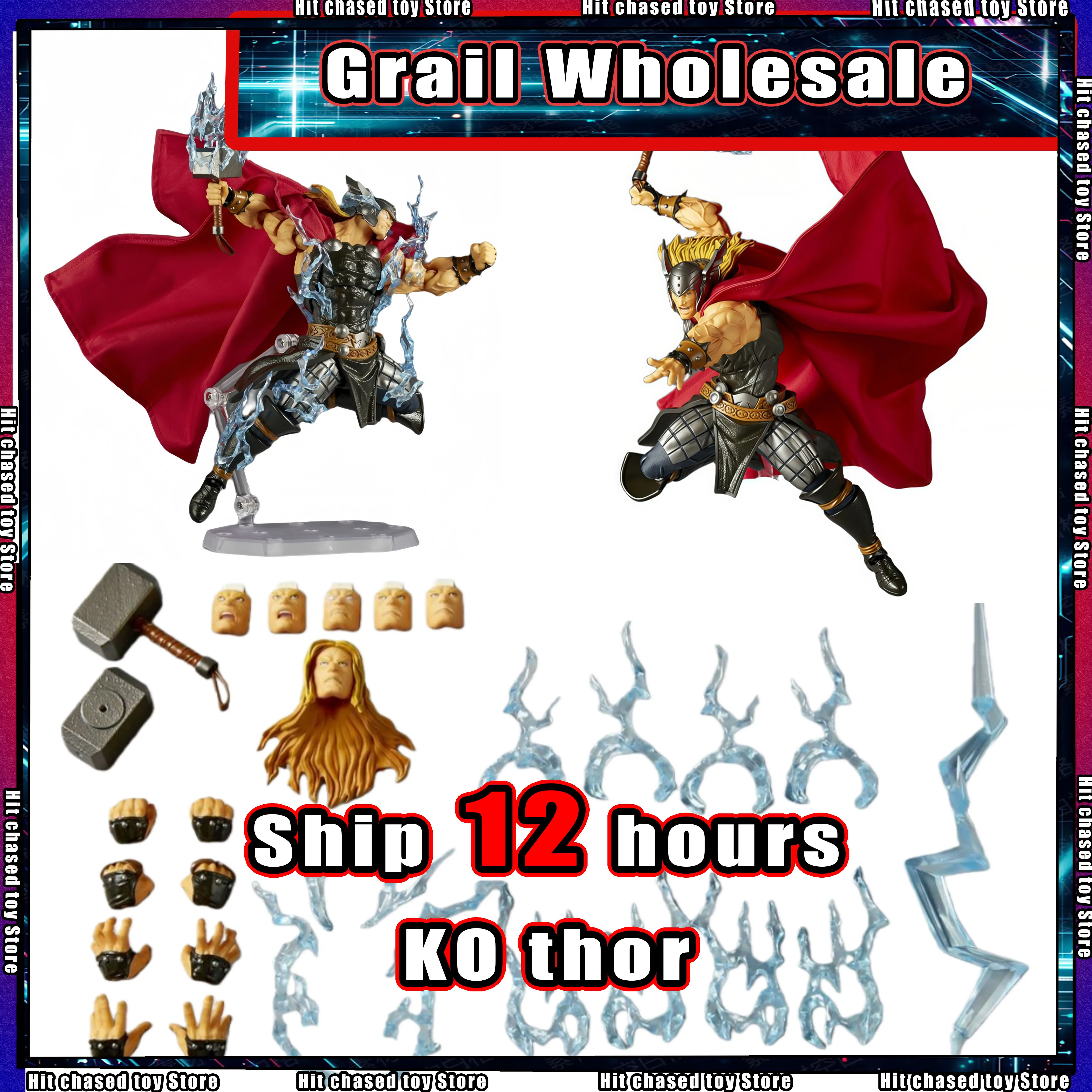 

In Stock KO Toys Thor Marvel Anime Action Figure Figurine Kaiyodo Amazing Yamaguchi Revoltech Model Toy Gift