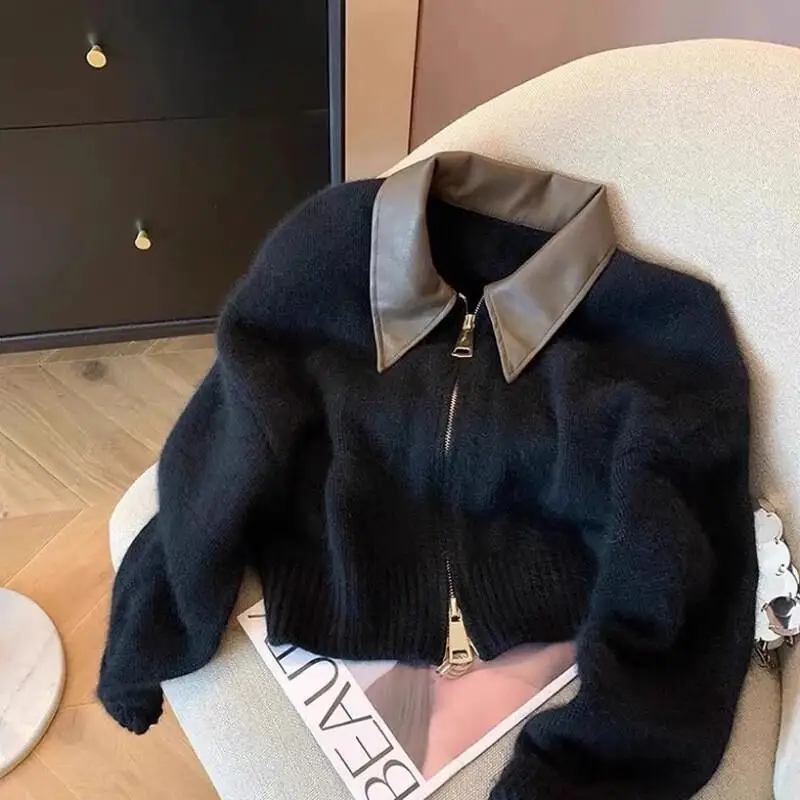

zipper jacket Hot Style Fashion Sweater Early autumn sweaters 2025 new women's tops early autumn wear with base layer sweater