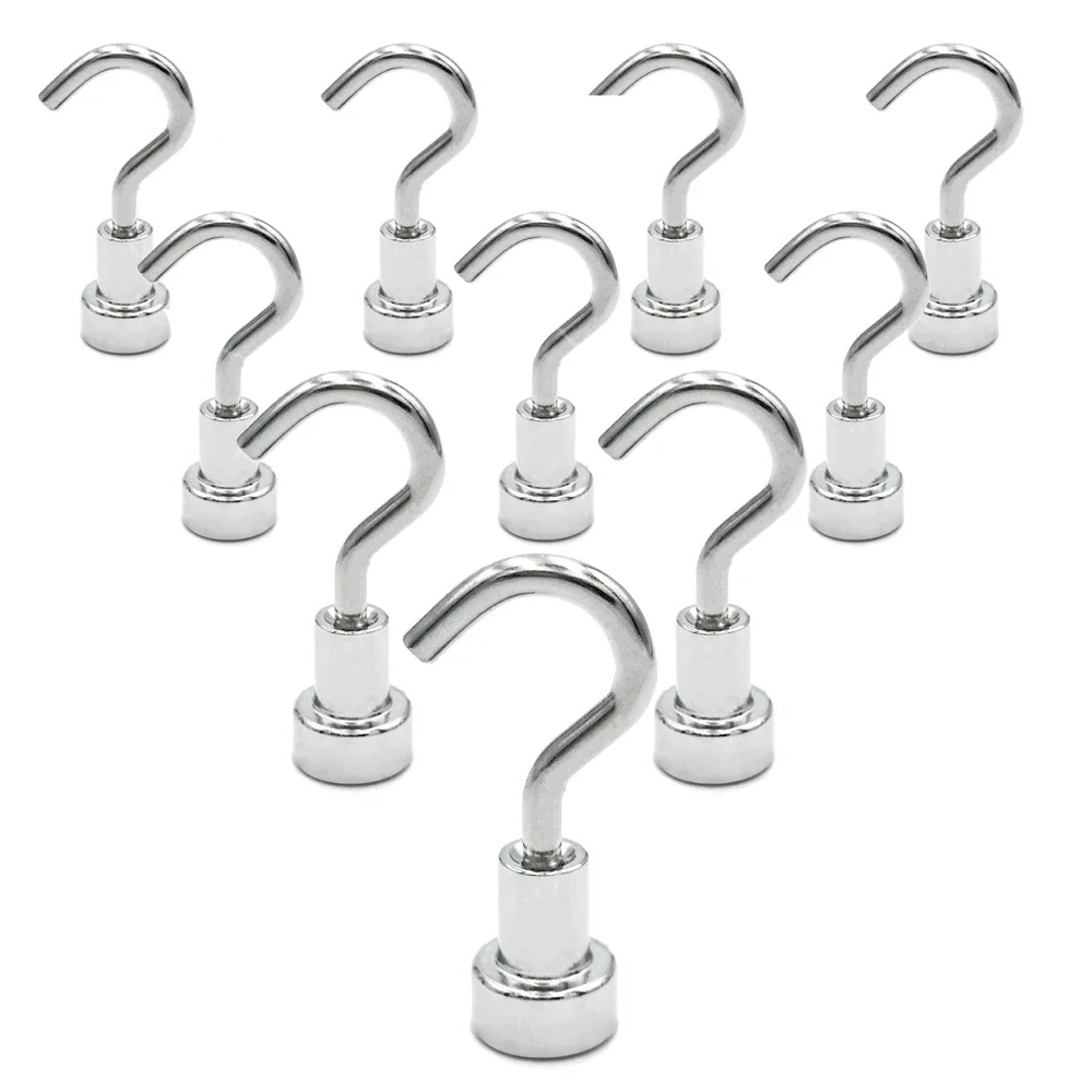 Starke magnetische Haken, Mehrzweck-Magnethaken, Aufhänger für Zuhause, Küche, Bar, Schlüssel, Mantel, dekorativer Aufbewahrungshaken