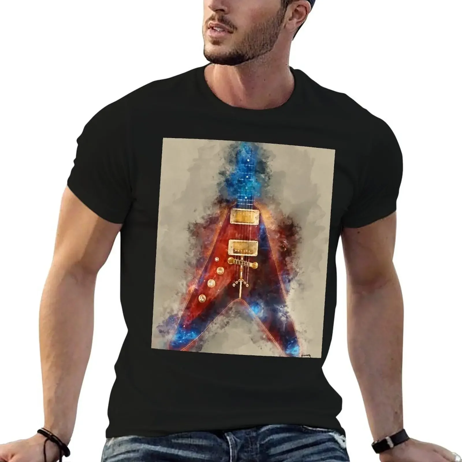 Albert King's electric guitar T-Shirt tops kawaii clothes summer top graphics mens graphic t-shirts big and tall