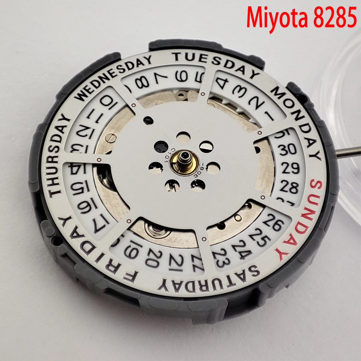 Miyota 8285 Movement High Accuracy Imported Automatic Machinery High Quality White Double Calendar with Top Chord Movement