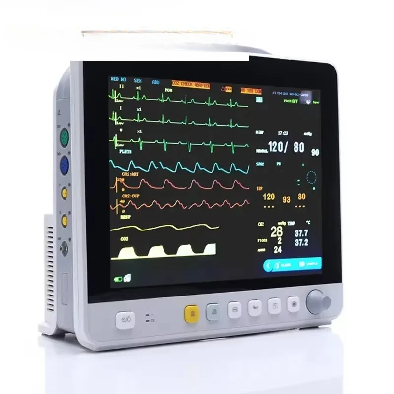12 Inch Portable Multi Parameter Vital Sign Touch Screen Intensive Care ICU Patient Monitoring Device