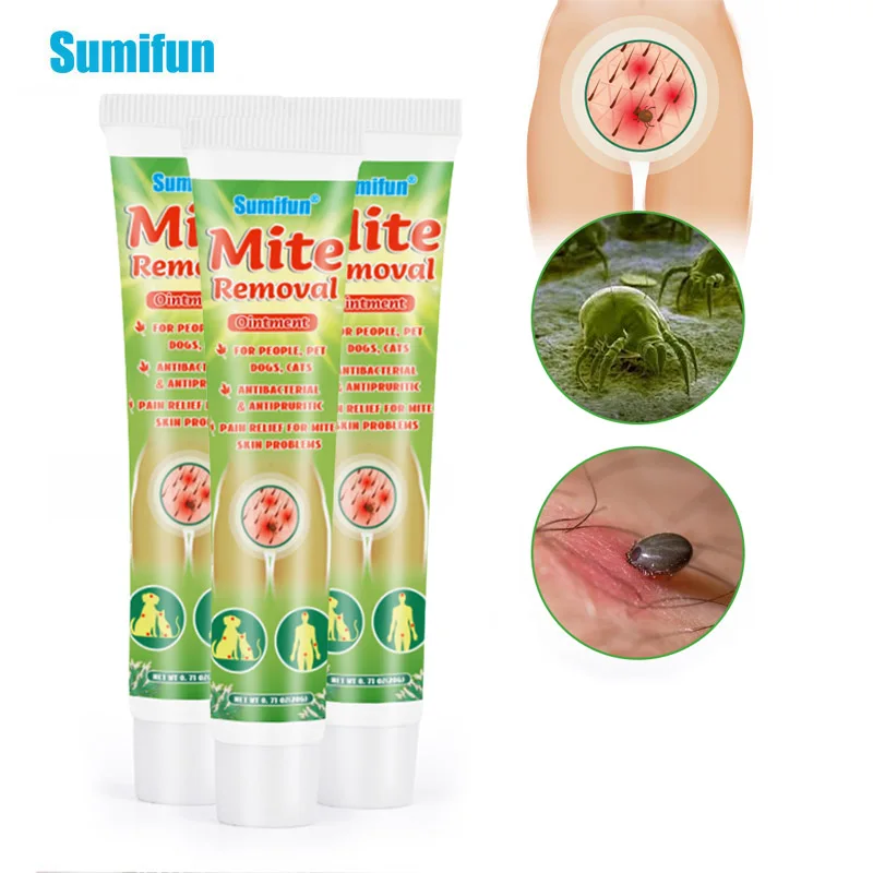 

1Pcs 20g Sumifun New Mite Removal Cream Pubic Lice Scabies Treatment Ointment Psoriasis Eczema Dermatitis Anti Itching Plaster