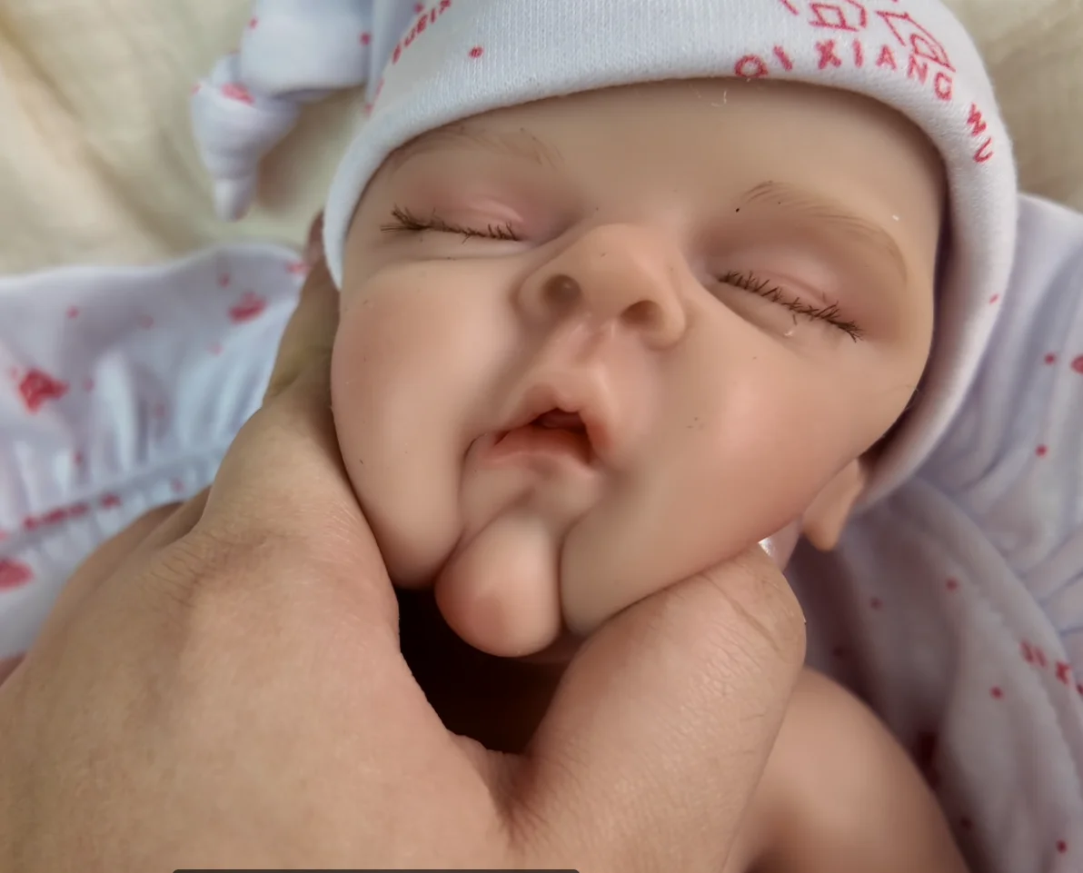 NPK – bouche en Silicone élastique Super doux de 12 pouces, peut ouvrir la poupée de collection de fille pêche solide