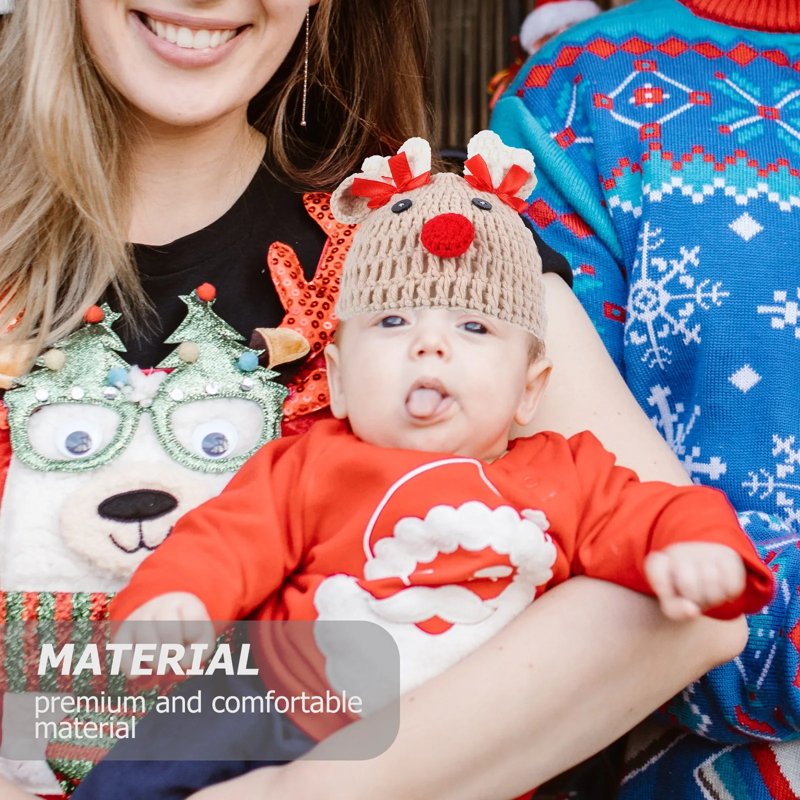 

Теплая вязаная шапка для малышей с стильным дизайном в виде рожков, удобная, приятная для кожи, идеально подходит для холодной погоды.