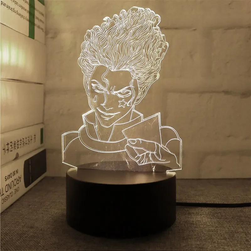 Hunter X Hunter Hisoka Lamp Killua and Gon Led Night Light for Kids Bedroom Decor table light Christmas Gift Acrylic 3d Lamp