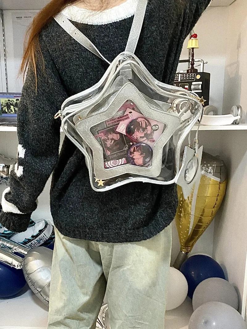 Japanese Original Crossbody Shoulder Bag Cute Sweet Star Mother-Daughter Bag Girl Clip Star Gummy Pain Bag Sweet Shopping Bags