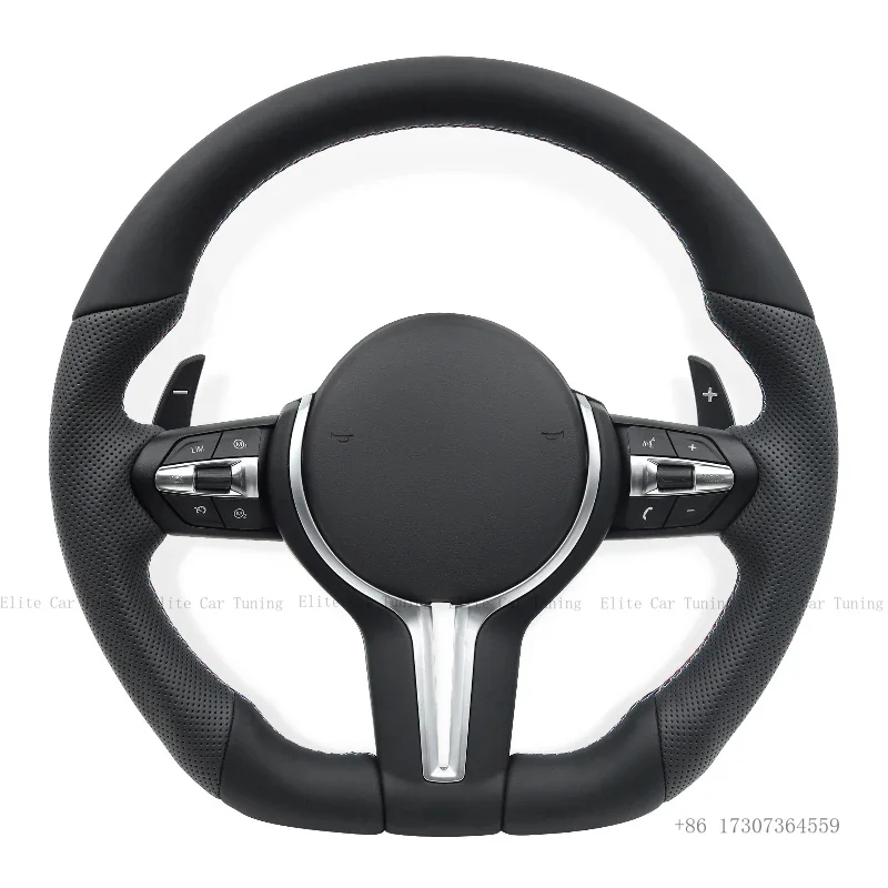 For BMW F30 F20 F22 F32 M3 F80 F25 E90 E87 X5 E70 F01 F10 Steering Wheel Black Perforated Leather M Sport Upgrade Steering Wheel view 2
