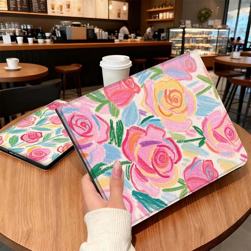 

Rose Graffiti Pattern For Honor Tab Tablet MagicPad 3 6 7 X8 V7 V8 8 9 X9 X8a X9a 10 Pro Inch 2020 2021 Tablet Case