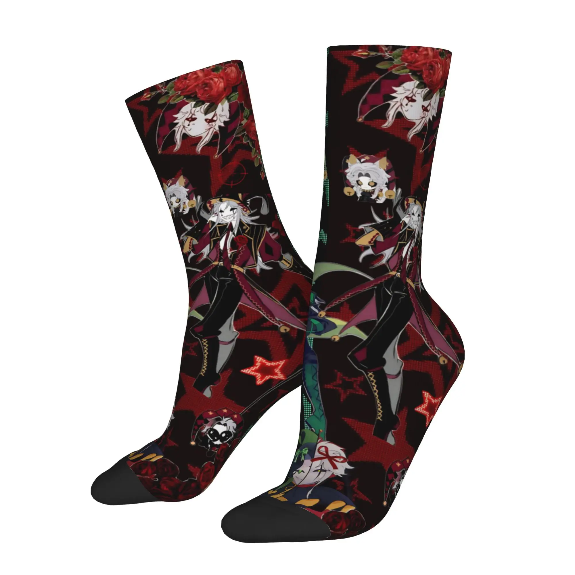 Hip-hop The F-Freak Circus Skateboard Socks  Crew Socks for Unisex Non-slip