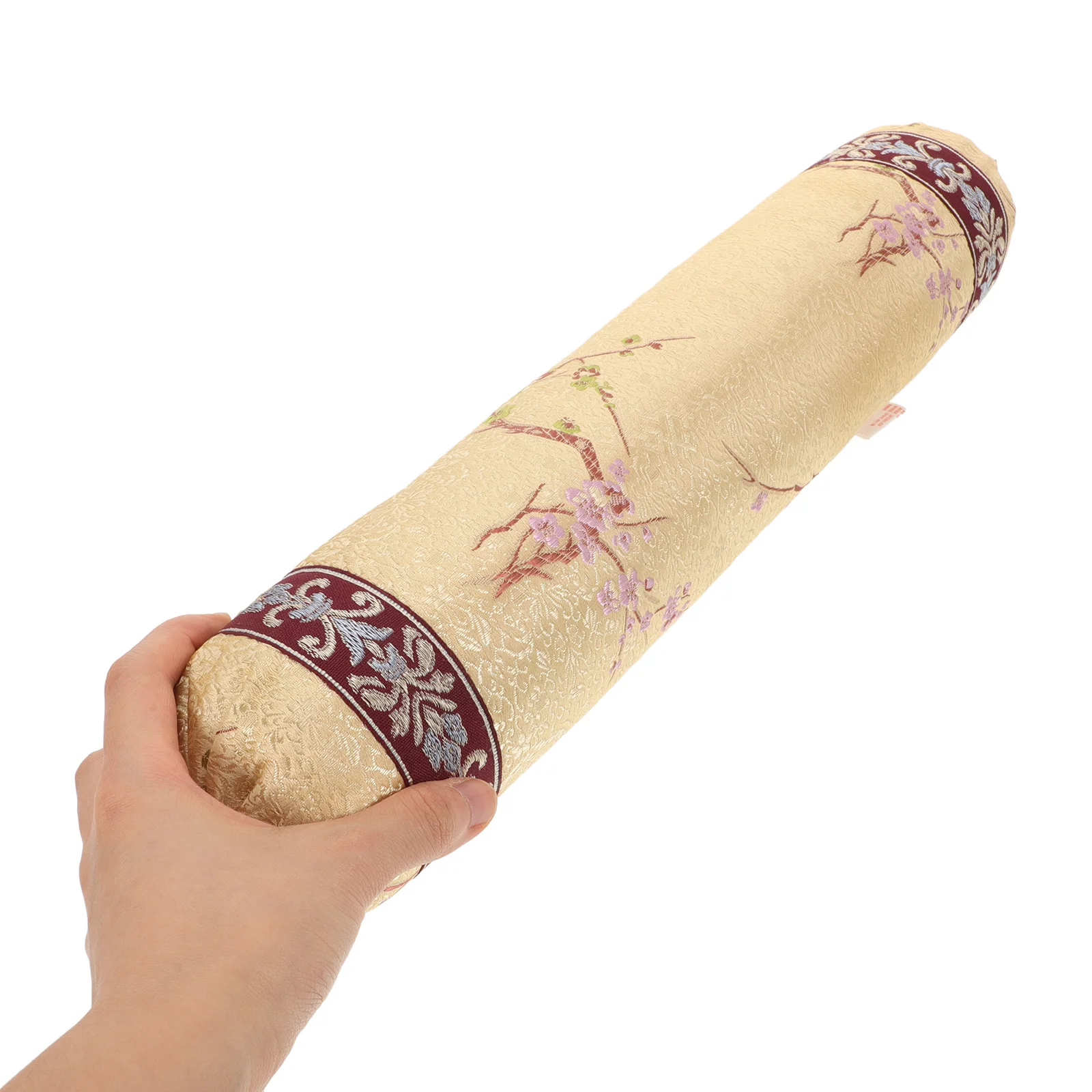 Small Round Pillow Cover Classic Chinese Design Buckwheat Filling Home Cushion For Sofa Bed Decor Chinese Neck Support