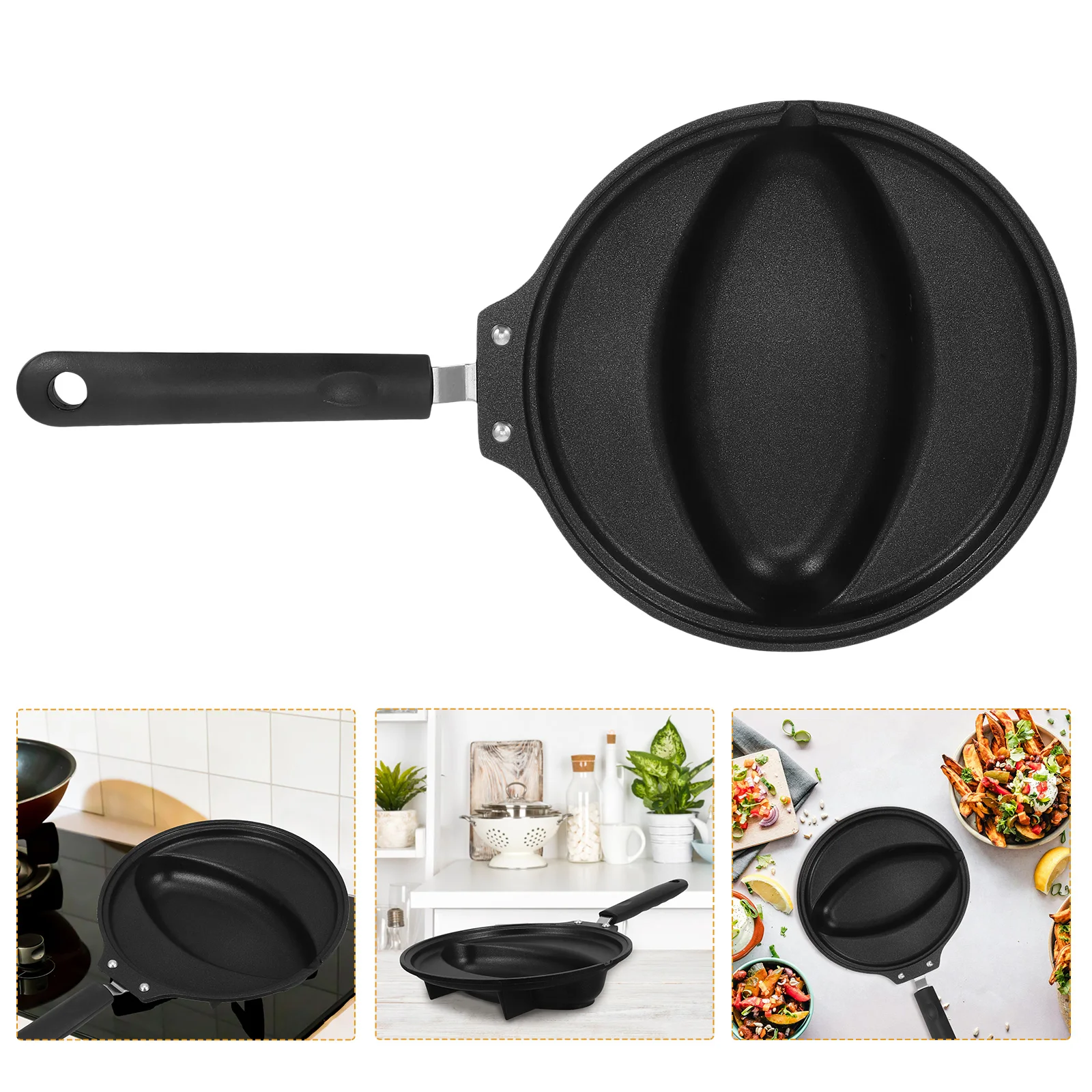 

Omurice Mold Home Cooking Pan Multipurpose Convenient Cookware Omelet Egg Non-stick Frying Refined Iron