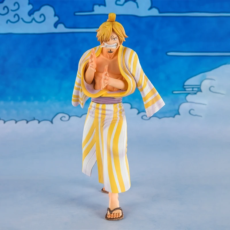 Genuine BANDAI Figuarts ZERO Anime ONE PIECE Vinsmoke Sanji Wano Country Sangoro Action Figure Collection Model Toy Kids Gift