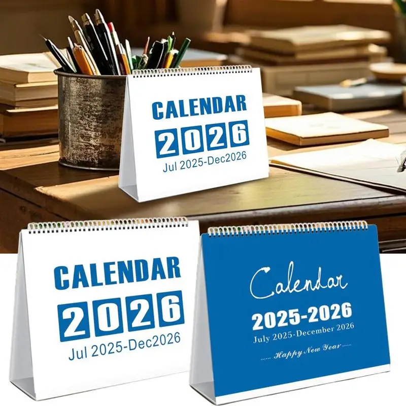 2025 تقويم مكتبي ملون مكتب التقليب التقويم من يوليو 2025 إلى ديسمبر 2026 ورقة مخطط شهري ديكورات المنزل ل