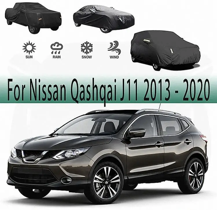 

Для Nissan Qashqai J11 2013-2020 уличный автомобильный чехол водонепроницаемый солнцезащитный пылезащитный снегозащитный полный внешний защитный чехол для автомобиля