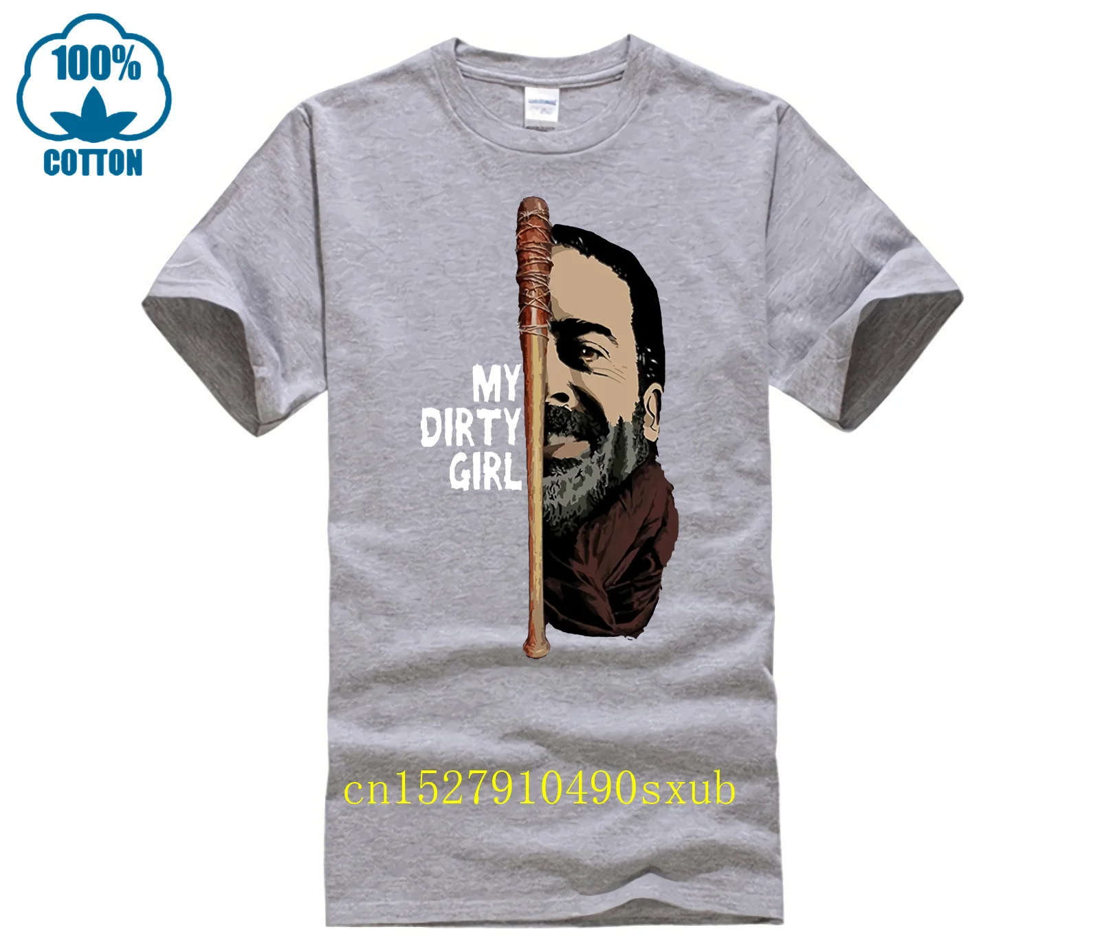 تي شيرت The Walking Dead Negan Lucille تي شيرت رجالي تلفزيوني برقبة دائرية وأكمام قصيرة تي شيرت ملابس شخصية علوية باللون الأسود #5