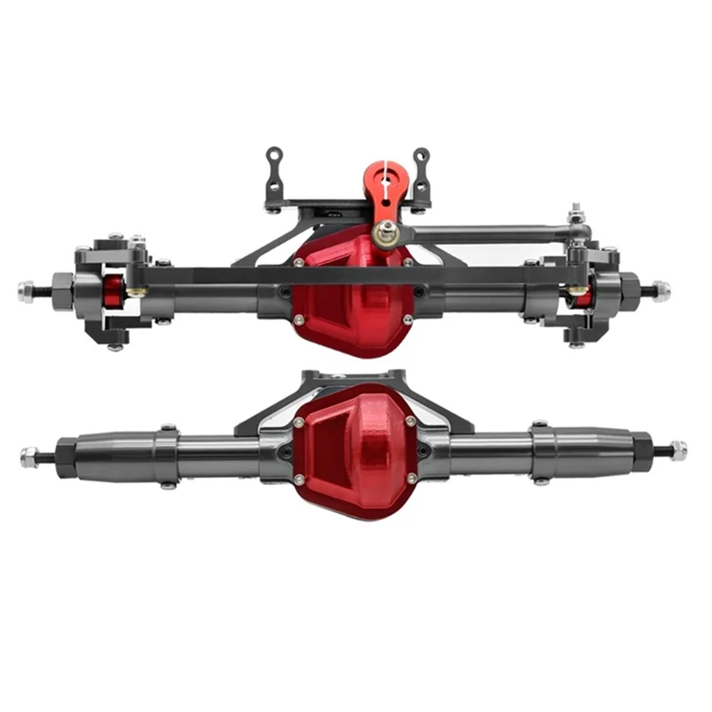 

B78B-Metal CNC Front And Rear Axle With Servo Mount Base For 1/10 RC Crawler Car Axial SCX10 RC4WD D90 Upgrade Parts