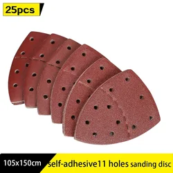25 Pcs 105X150mm Mouse Sanding Sheets Triangle Sanding Paper Orbital Sander Detail Pads Sandpaper Abrasive Paper for Polishing