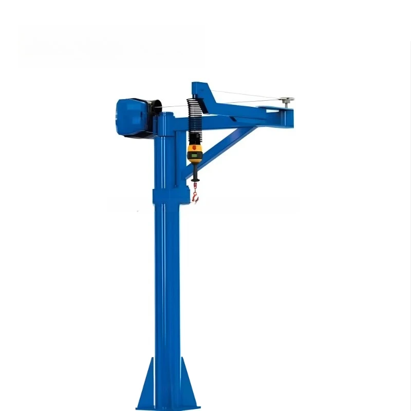 Space Saving Column Mounted Folding Jib Crane Foldable Arm Structure Zero Gravity Hoists Small Space Slewing Jib Cranes