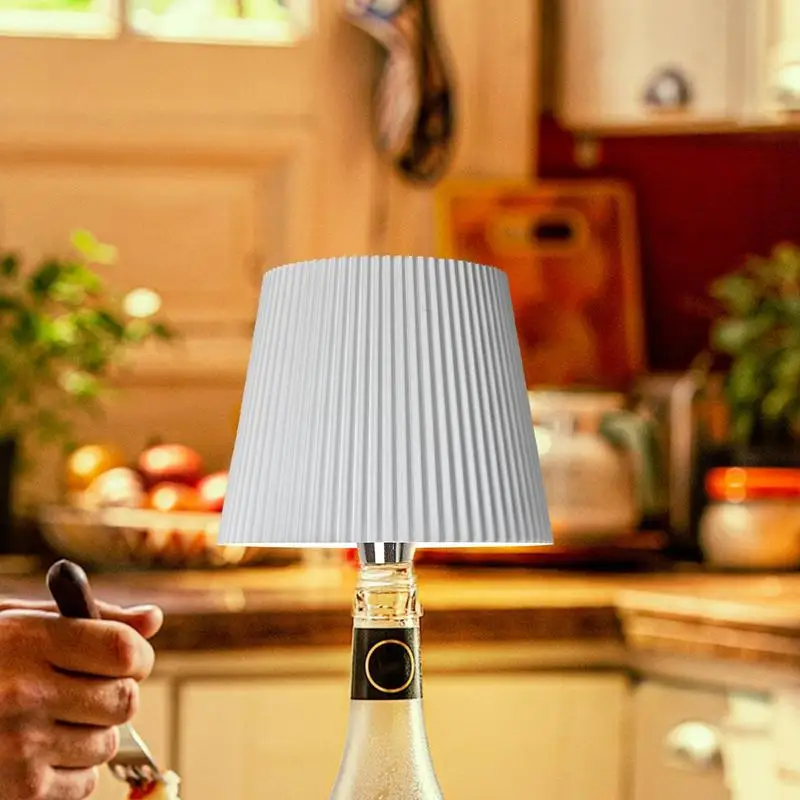 أضواء LED زجاجة الخمور اللاسلكية ، مصباح زجاجي قابل لإعادة الشحن ، 3 ألوان يعتم الجدول ضوء الليل ، التحكم باللمس ، الزخرفية