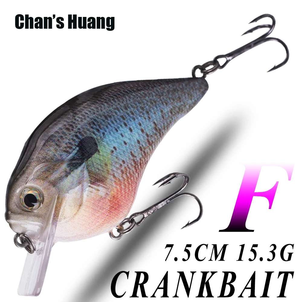 Chan's Huang 1PCS 7.5CM 15.3G Hot Sale Floating Artificial Crank Bait Square Bill Tackle Crankbait Wobbler For Bass Fishing Lure