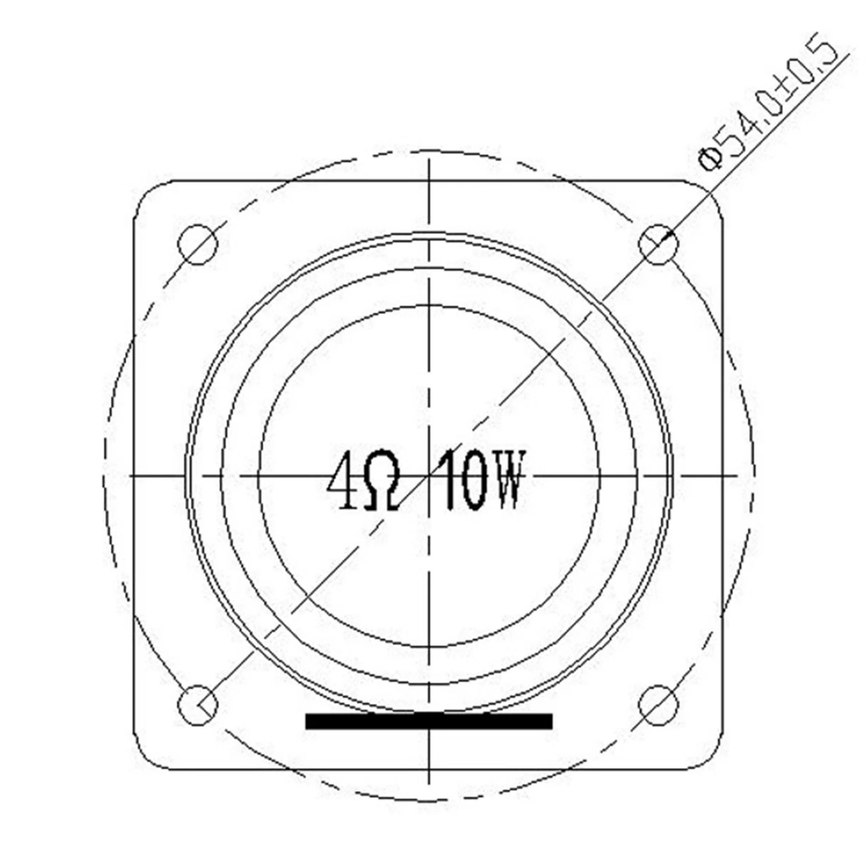 Altoparlante Audio da 1.8 pollici 4Ω 10W 48mm altoparlante multimediale per basso suono fai da te Mini altoparlante con foro di montaggio
