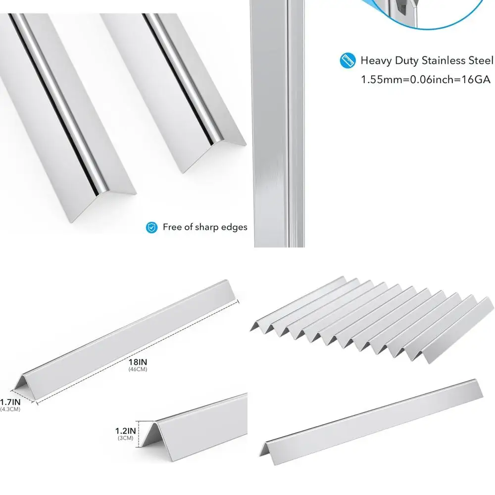 

Weber Summit 600 Series Gas Grill Replacement Flavorizer Bars with Smoker Box, 12-Pack
