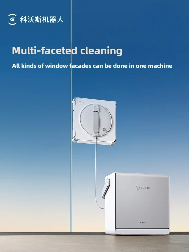 Ecovacs W2S Window Cleaning Robot All-in-One Base Station Smart Automatic Glass Cleaner for Home Window Master