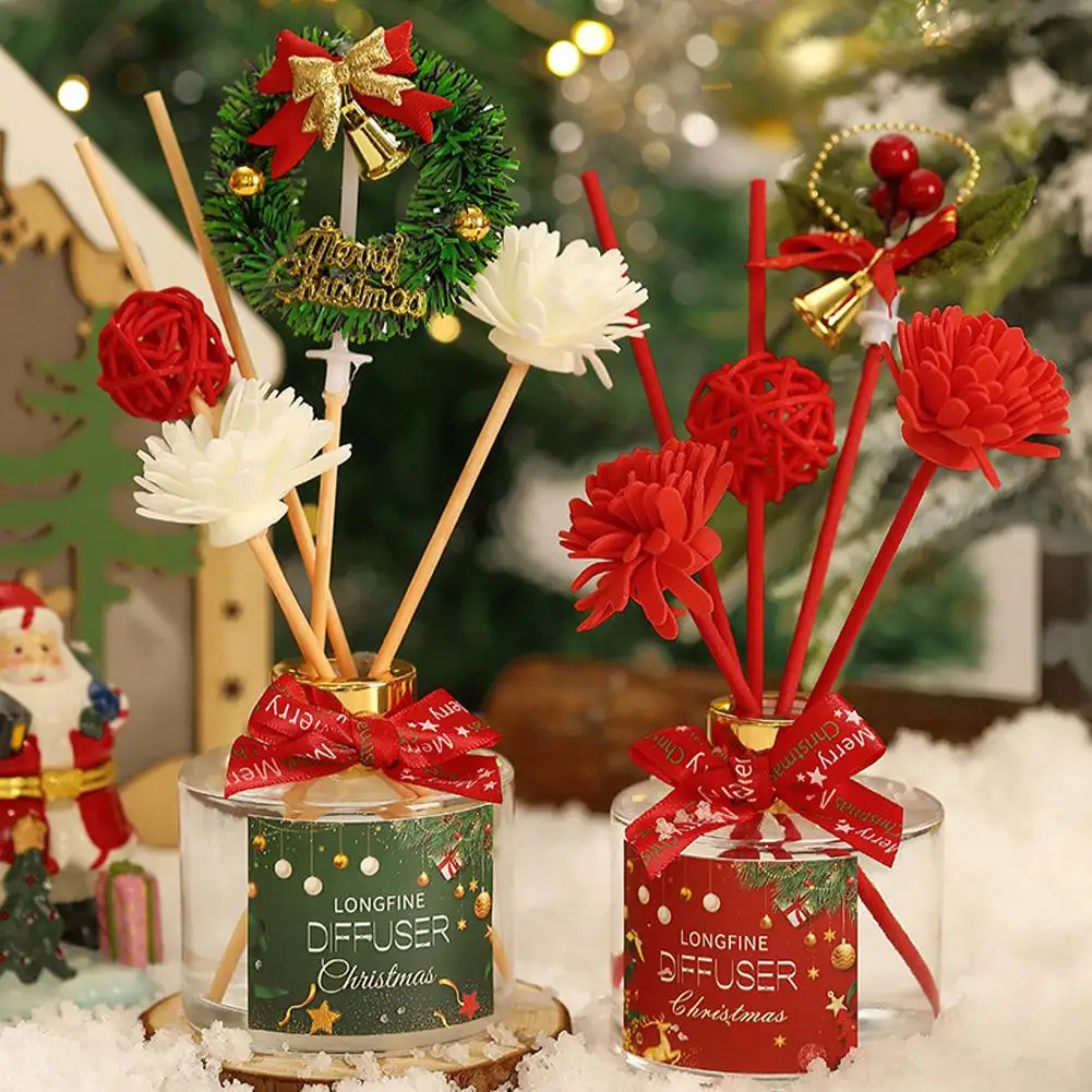 زيت عطري منزلي عديم اللهب من سيدار روز فريزيا مع عصا ناشرة، معطر هواء لغرفة المنزل، هدايا ديكور عيد الميلاد #2