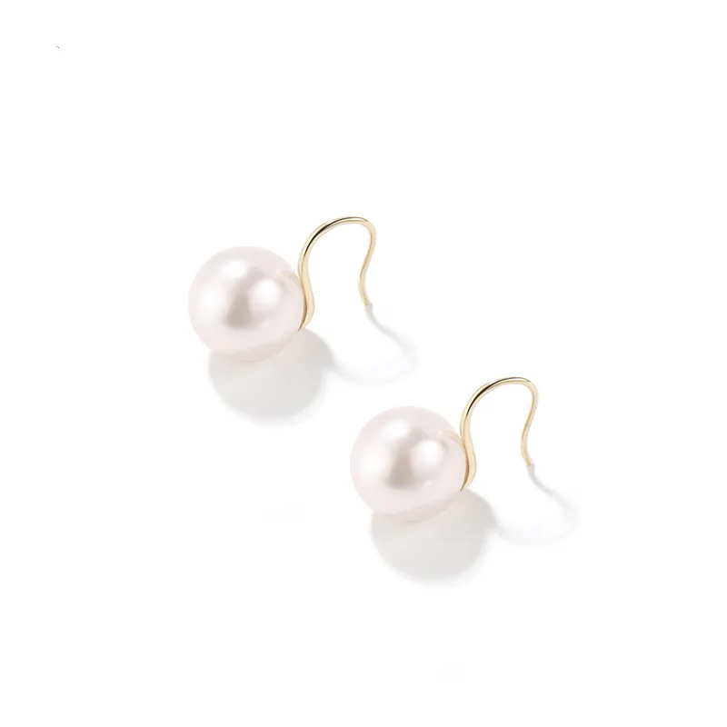 New Fine Grade AAA Freshwater Pearl Earrings For Women Wedding Party Jewelry Earrings Black Pink White Purple 7-8mm Bread Round