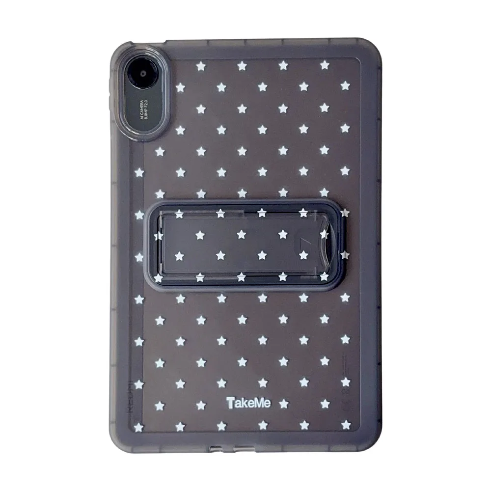 Transparante, schokbestendige, bedrukte hoes met standaard voor 8 7 6 5 Pro tablet, Redmi Pad 2 SE 11 2025, POCO PAD X1, hoes met standaard